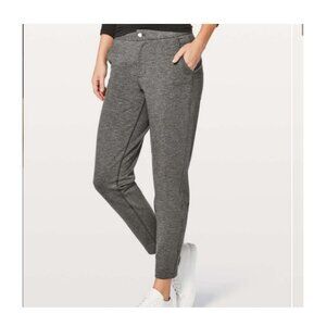 Lululemon City Trek Slim Fit Charcoal Gray Trousers Size 6 Stretchy Fabric